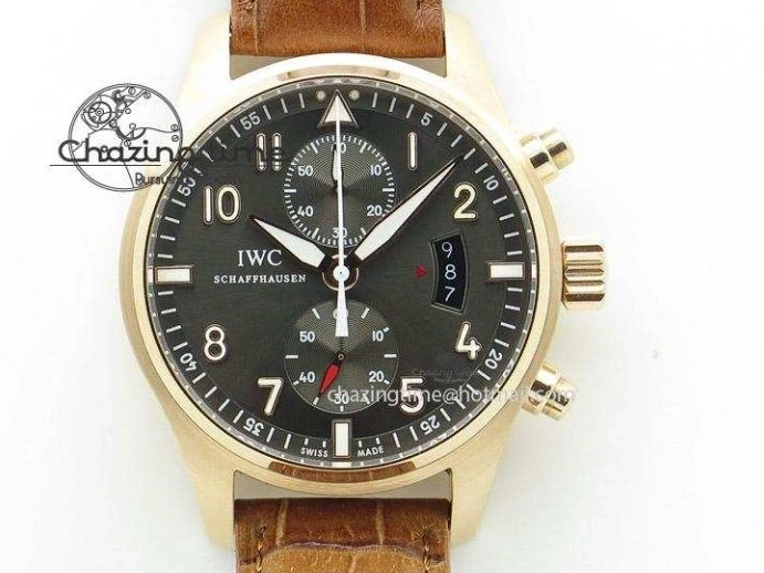 MIROTIME 0429 Compact Big Pilot “Markus Buhler” IW5003 Turbine V6F Best Edition Grey Dial On Leather Strap A 7314